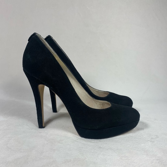 Michael Kors Women’s MK Suede High Heel Almond Toe Pump Sz 7.5M - Picture 5 of 10